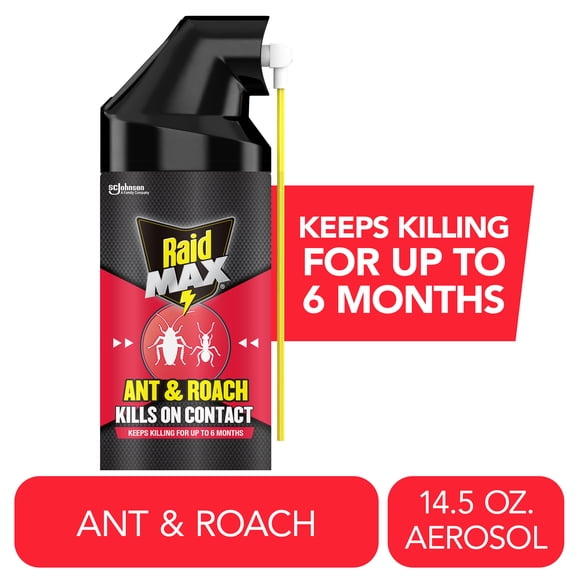 Raid Max Indoor Ant & Roach Killer Dual Action Spray with 6 Month Control, 14.5 oz