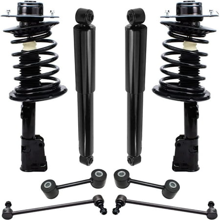 Detroit Axle - FWD Struts Shocks Kit for 2001-2007 Grand Caravan Chrysler Town & Country Replacement Front Struts with Coil Spring Rear Shock Absorbers Front Rear Sway Bars - 8pc Set