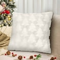 thumbnail image 1 of Puntoco Funda de almohada navideña con copos de nieve y árbol de Navidad bordados para sofá, decoración de fiesta para habitación de invitados, 1 of 5