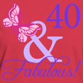 thumbnail image 3 of CafePress - 40 And Fabulous Women's Dark T Shirt - Women's Traditional Fit Dark T-Shirt, 3 of 4