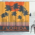thumbnail image 1 of Ambesonne Beach Saying Shower Curtain, Florida Coast Grunge, 69"Wx75"L, Orange Marigold, 1 of 3