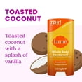 thumbnail image 3 of Lume Whole Body Deodorant Solid Stick - 72 Hour Odor Control - Aluminum Free, Baking Soda Free and Skin Safe - Toasted Coconut, 2.6oz (2 Pack), 3 of 8