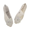 thumbnail image 3 of Stunner Women's Beach Jelly Shoes Flower Slip On Crystal Summer Soft Hollow Ballet Flats, 3 of 4