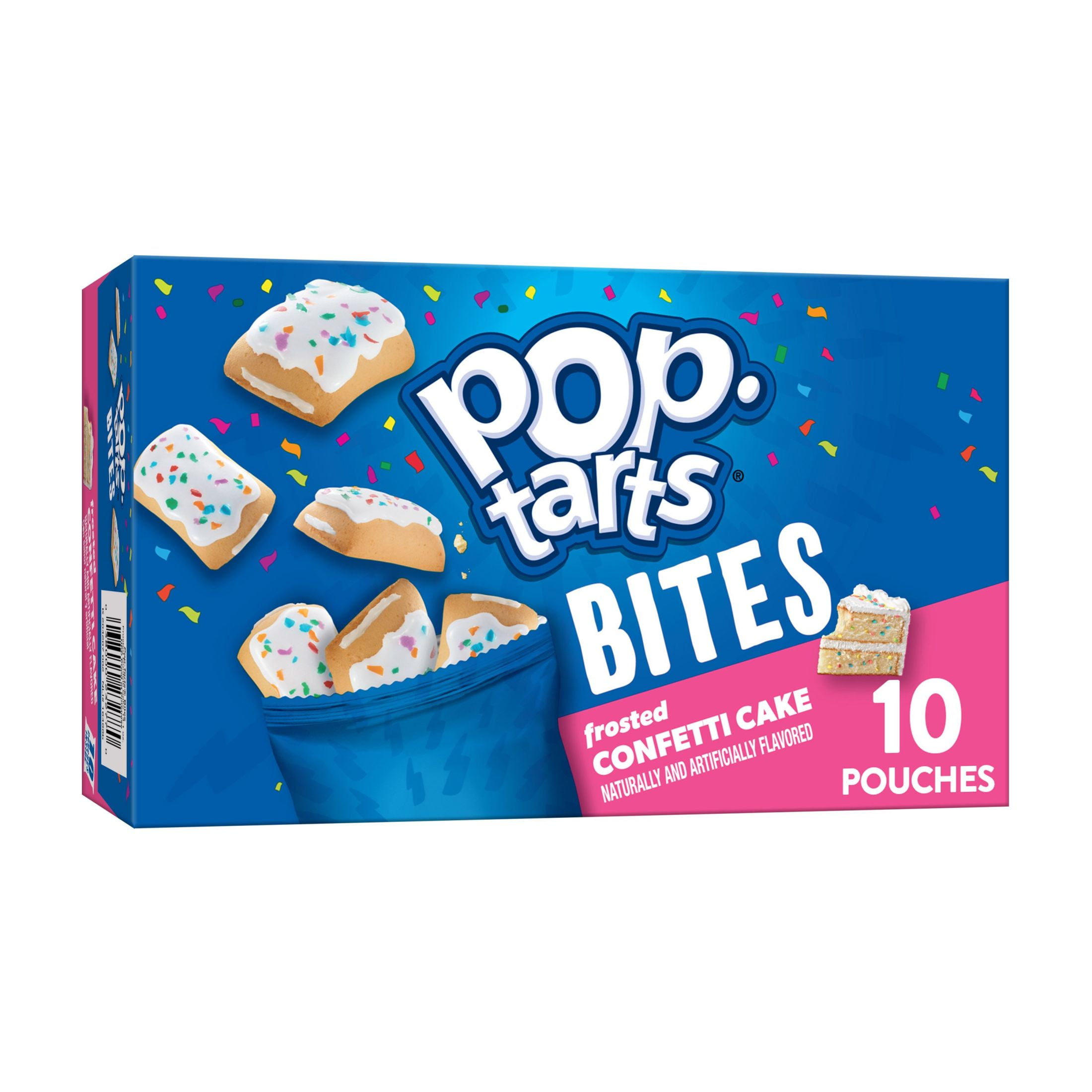 Pop Tarts Frosted Confetti Cake Breakfast Baked Pastry Bites, 14.1 oz, 10 Count