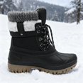 thumbnail image 3 of Berhood Kids Snow Boots Boys Girls Winter Boots Water Resistant Anti-slip Warm Lining Boots Black 1 Big Kid, 3 of 6