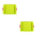 thumbnail image 1 of Bearachild Bandeja para hornear pasteles de brownie Bandeja para hornear pasteles antiadherente de silicona Molde para resistente al verde 2piezas, 1 of 6