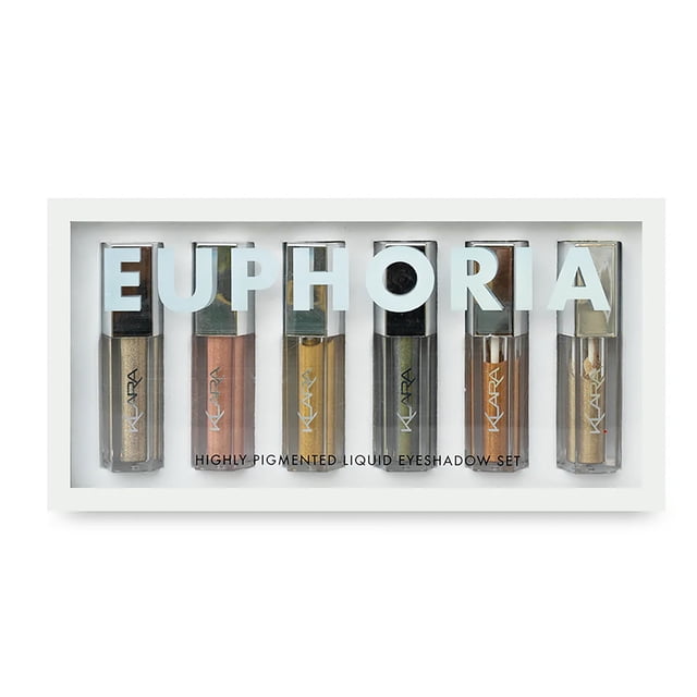 Klara Cosmetics Euphoria Highly Pigmented Liquid Eyeshadow Set, 6 Pc