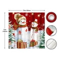 thumbnail image 4 of Christmas Shower Curtain Snowman Merry Christmas Shower Curtains for Bathroom Red Winter Farmhouse Bathroom Home Decor 72X72in, 4 of 7