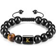thumbnail image 1 of Tobillera de piedra negra, pulsera de cuentas de piedra negra, tobillera de piedras preciosas de piedra natural Wmkox8yii  fajkfhkj1032, 1 of 1