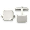 thumbnail image 3 of Auriga Fine Jewelry Stainless Steel Polished Rounded Square Cufflinks for Men, 3 of 6