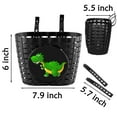 thumbnail image 4 of YeloYolker Kids Bike Basket, Cute Dinosaur Bicycle Basket for Boys, Toddlers, Plastic Front Handlebar Basket for Scooter, Tricycle，Balance Bike(I-Rex), 4 of 8