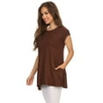 thumbnail image 3 of Women's Casual Solid Color Blouse Tunic Top Shirt, 3 of 4