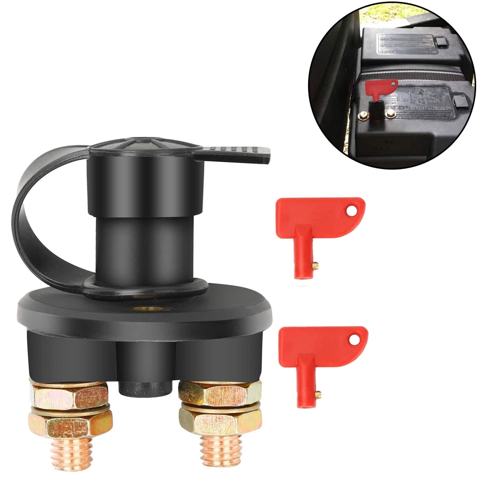 4 Holes Battery Disconnect Isolator Cut OFF Power Kill Switch for Marine Boat Car ATV Motor Winch With 2 Keys 