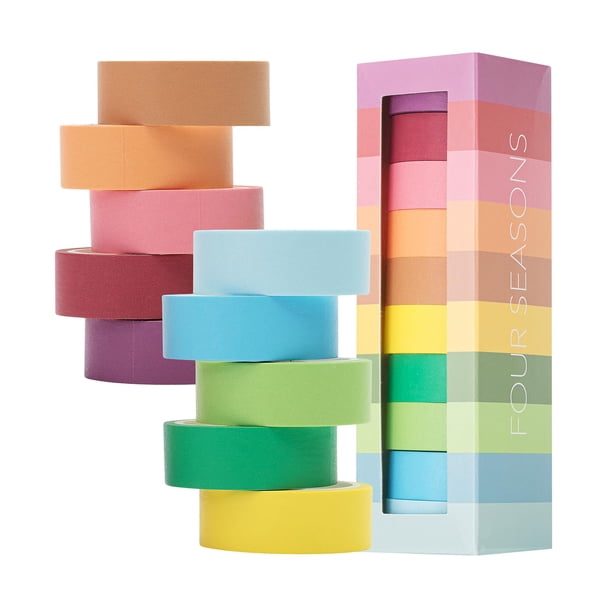 Mr. Pen-Washi Tape Set Paquete de 10 Cintas Decorativas Washi Tapes Cinta de Colores Cinta para Álbum de Recortes Cinta Washi para Diario Cinta Artesanal Washy Tape Washy-Tape Bullet Journal Washi Tap