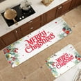 thumbnail image 4 of Decoraciones navideñas, adornos navideños, 2 piezas de alfombras y tapetes de cocina navideños para el suelo, tapete antideslizante, decoración de cocina navideña, juegos de alfombras de cocina, decor, 4 of 7