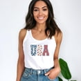 thumbnail image 2 of Bold USA Patriotic Tank Top with Flowers for Women and Teens White Tank Top Small, 2 of 5