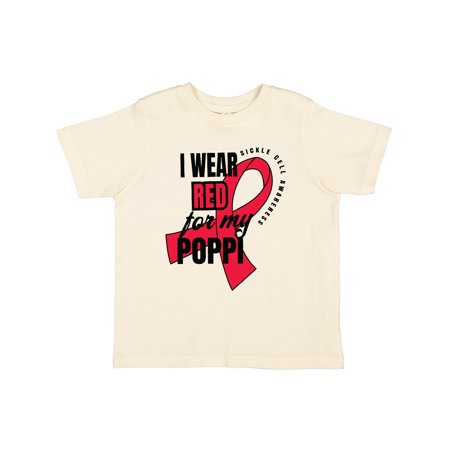 

Inktastic Sickle Cell Awareness I Wear Red For My Poppi Gift Toddler Boy or Toddler Girl T-Shirt