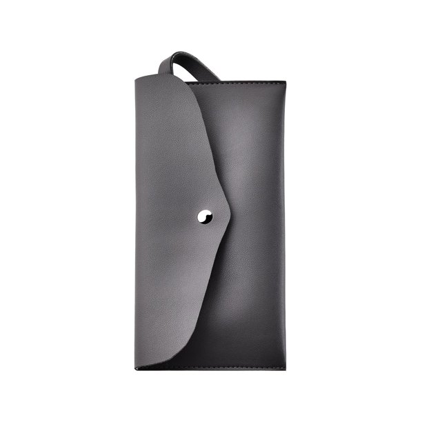 Bolsa organizadora portátil de brochas de maquillaje de piel sintética, ligera, para almacenamiento de mujeres. Gris