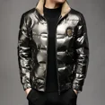 thumbnail image 4 of Chaqueta de plumón con cuello alto para hombre, chaqueta cálida de plumón de pato blanco brillante que no se lava, abrigo corto de moda, ropa nueva, 4 of 5