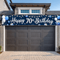 thumbnail image 5 of Blue Decorative Happy 70th Birthday Banner Polyester Material Celebration Party Backdrop for Indoor Decoration Senior Birthday Gift, 5 of 7