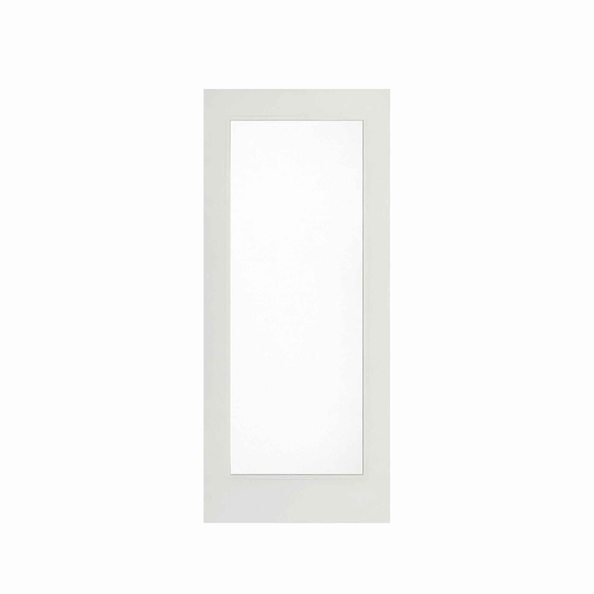 ETO DOORS TOPA Fiberglass Exterior Door (36" x 95") 1-Lite Full View Flush Glazed French Door with Low-E Glass - Paintable Modern Front Entry Door for Home Exterior Use
