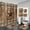 Brown Texas Star, variant on 4PCS Western Shower Curtain Set, Brown Texas Barn Star Vintage Wooden Board Garage Door Barn Door Country Rustic Farmhouse Bathroom Decor, Fabric Shower Curtain Non-slip Bath Mat Toilet Rug