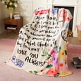 thumbnail image 2 of Manta de franela Blanket Joiedomi Mom Letter 127 x 152 cm, 2 of 8