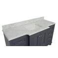 thumbnail image 3 of Nantucket 60" Single Bathroom Vanity with Marine Gray Cabinet and Carrara Marble Top, 3 of 6