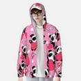 thumbnail image 2 of Yiaed Panda Heart Valentine Pink Print Sun Shirts UPF 50+ Protection Hoodie Rash Guard Shirt UV Shirt Long Sleeve Fishing Outdoor Lightweightase-3X-Large, 2 of 5