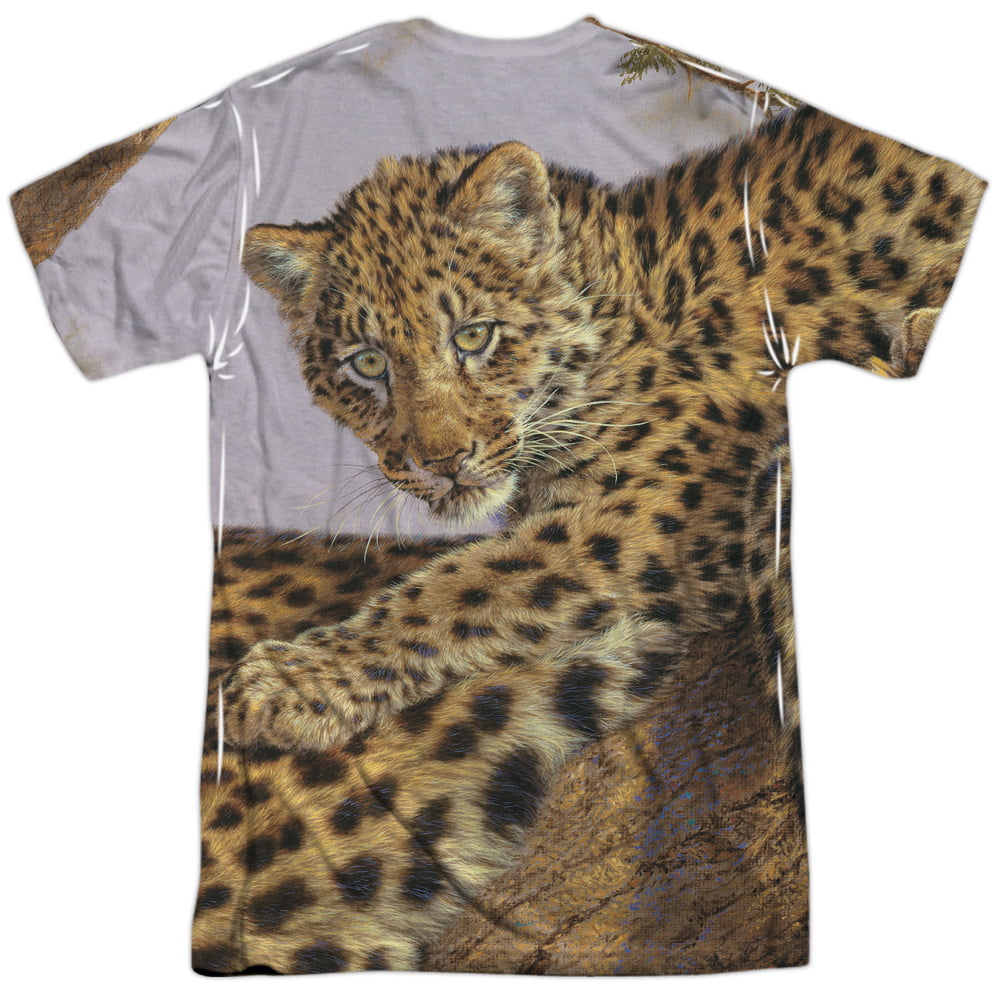 Wild Wings Animals Habitats A Cheetah's Family Tree Adult 2-Sided Print T-Shirt 