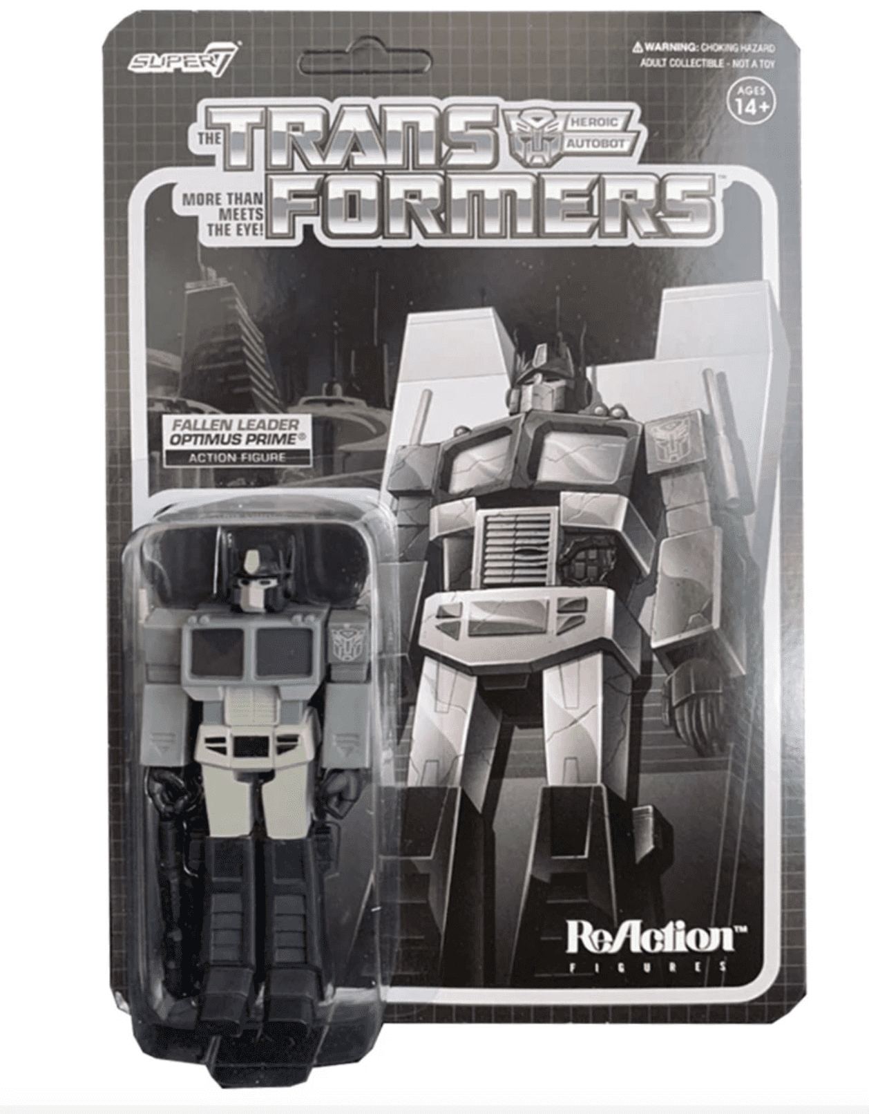 TRANSFORMERS SUPER 7 REACTION FIGURES G1 WITH PROTECTIVE CASE 