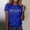 Blue, variant on KDFJPTH Womens T Shirts Casual Italian Day Graphic Summer Short Sleeve Tee Top With Patriotic Print Tshirts