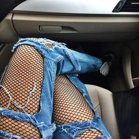 

Meihuida Women Black Fishnet Elastic Thigh High Stockings Pantyhose Tights Fish Net Pantyhose