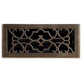 thumbnail image 1 of Brass Elegans 120D AB Solid Cast Brass Victorian 4-Inch by 10-Inch Floor Register, Antique Brass Finish Model, 1 of 1