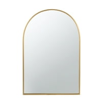 CC Home Furnishings Arch Top Metal Framed Wall Mirror - 36" - Gold