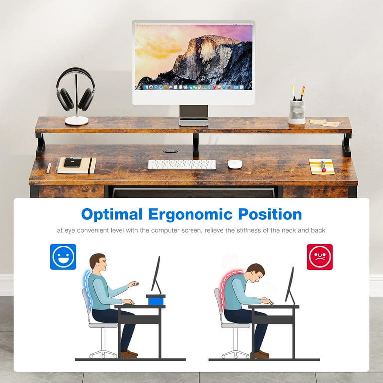 48 computer desk with keyboard tray deals