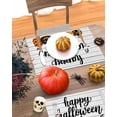 thumbnail image 6 of Halloween Placemats Set of 6 Happy Halloween Place Mats Fall Placemat Dots Pumpkin Wood Grain Table Mats for Dining Kitchen Table Holiday Dinner Party Home Decorations 13x19 Inch, 6 of 8