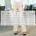 thumbnail image 3 of Women's High Waisted Dress Pants Bootcut Flare Leg Double Button Business Casual Work office Trousers with Pockets Stretchy Elegant Beige, 3 of 6