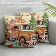 thumbnail image 3 of GOSMITH  Christmas Gingerbread Throw Pillow Covers Man House Truck Xmas Bakery Decorative Pillows for Couch Sofa Home Winter Holiday Decor, 3 of 5