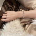 thumbnail image 6 of Women Luxurious Fashion Cubic Zirconia Crystal Gorgeous Rose Gold Openable Fashion Jewelry Bracelet, 6 of 7