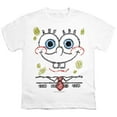 thumbnail image 2 of SpongeBob SquarePants SpongeBob Scribble Smile Kids T Shirt for Youth Boys and Girls, White, Large, 2 of 5