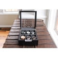 thumbnail image 3 of Modern 2x3 Black Finish with Custom Aluminum Handle 6-Slot Watch Box.Wood and Glass by Case Elegance, 3 of 14