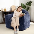 thumbnail image 2 of Bean Bag Chair for Adults/Kids, Bean Bag Sofa with Filling, Ultra Soft Faux Fur Floor Sofa with Armrests, Large Reading Chair for Living Room Bedroom, 2 of 8