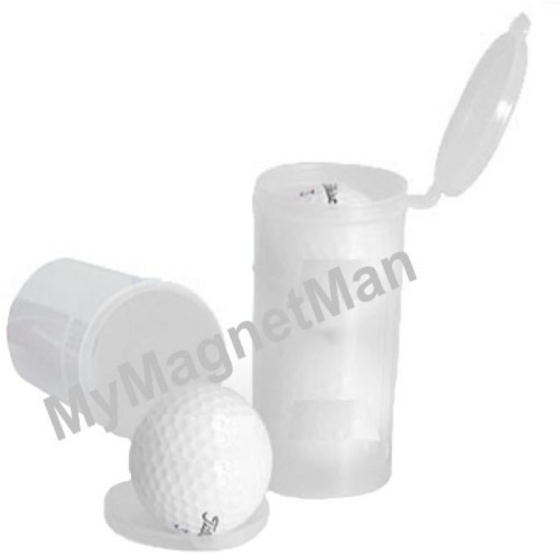 Golf Balls Semi Clear Plastic Hinge Top Container