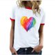 thumbnail image 2 of Fiudx Ofertas Flash Del Día Solo En Línea Camiseta con Estampado de Moda Informal para Mujer, Top de Manga Corta con Cuello Redondo, 2 of 4