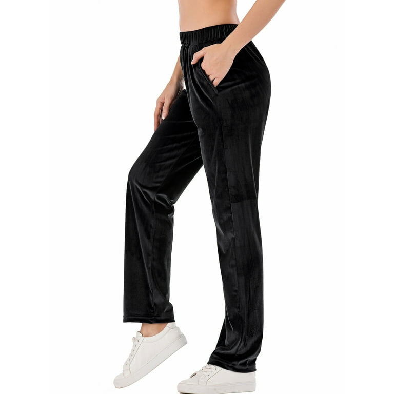 Velour Tracksuit Pants for Women Winter Velour Pants Tracksuits Yoga Running  Sport Pants Casual Velvet Fleece Jogger Pant 