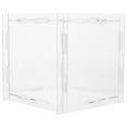 thumbnail image 1 of OULII Raffle Ticket Box Clear Plastic Square Donation Collection For Wedding Events 1Pcs, 1 of 8