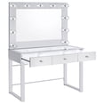 thumbnail image 3 of Umbridge 3-drawer Vanity Set with Lighting Chrome and White, 3 of 6