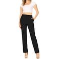 thumbnail image 4 of Women's Classic Straight-Leg Woven Dress Pants for Office and Work, 4 of 5