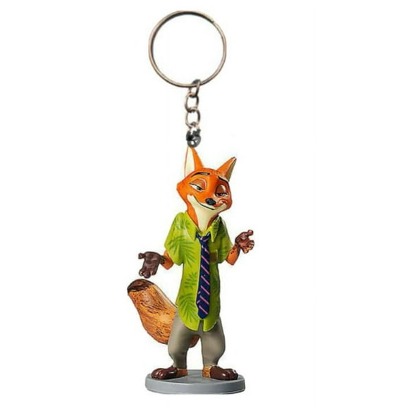 Zootopia Nick Wilder PVC Figure Key Ring Keychain Ornament Charm Figurine